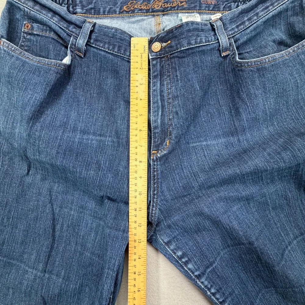 Eddie Bauer Womens Jeans Curvy Fit Dark Wash‎ Stretch Denim 20W